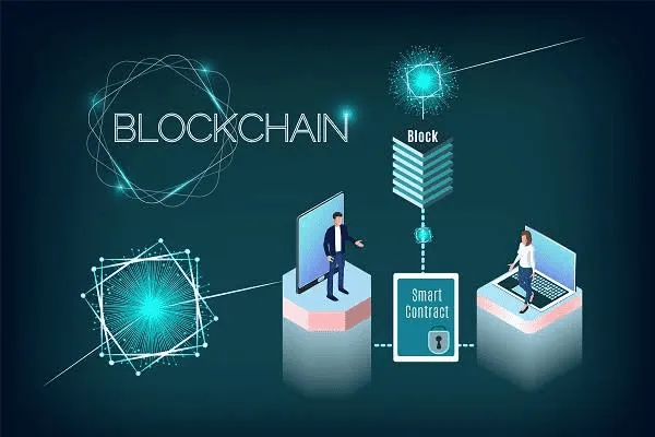 blockchain smart contract illustration
