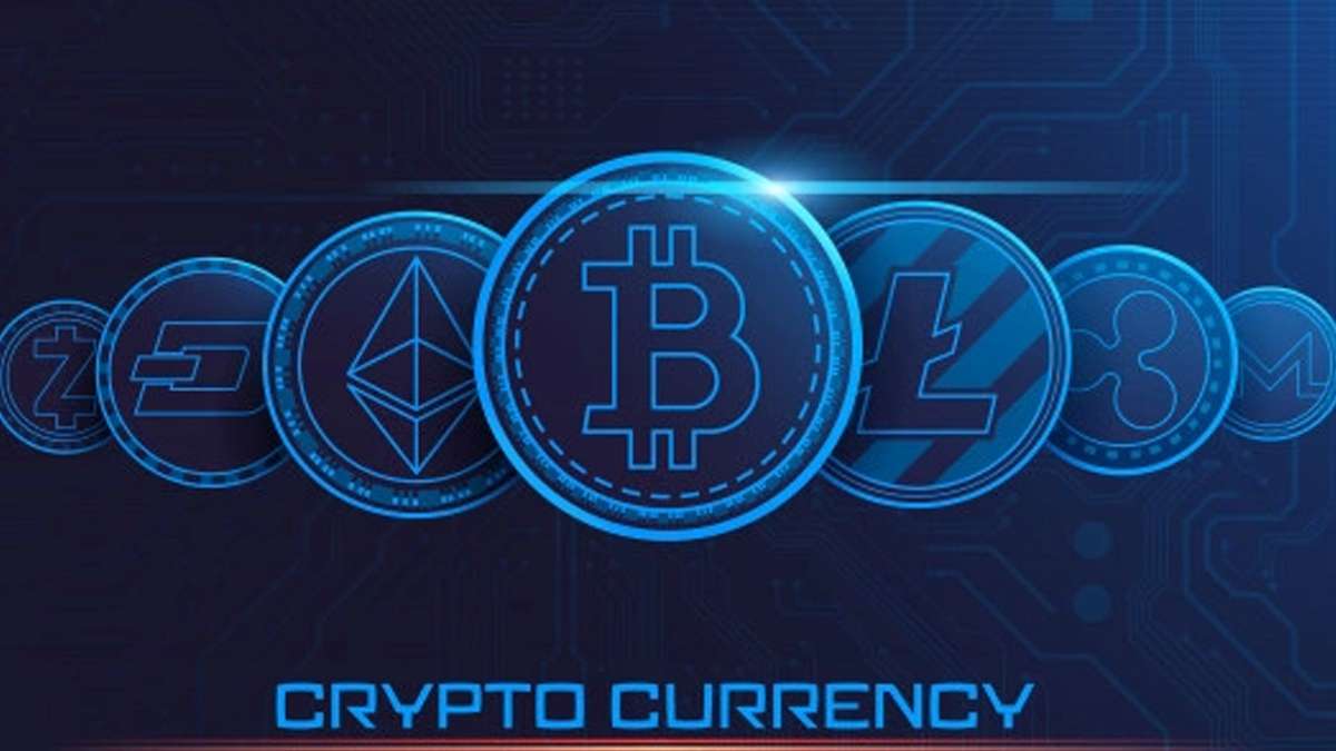cryptocurrency digital coins bitcoin ethereum blockchain concept