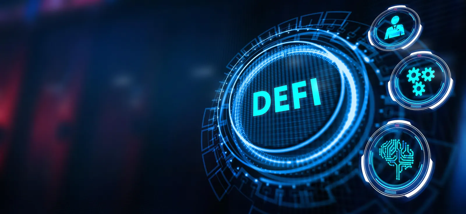 defi decentralized finance digital technology concept