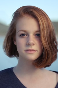 young woman portrait natural light outdoors